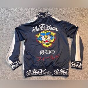 Vintage Stalls Dean Track Jacket Mens Size Small Tokyo Japanese Style Blue White